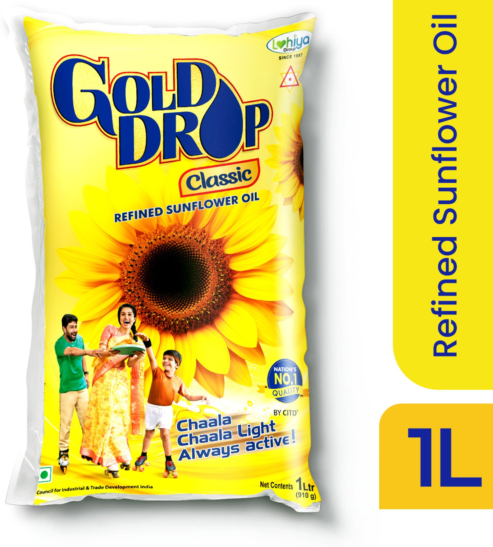 Gold Drop Sunflower Oil 1ltr (Pack of 16)